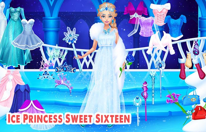Game trang điểm cho công chúa băng dự tiệc Ice Princess Sweet Sixteen